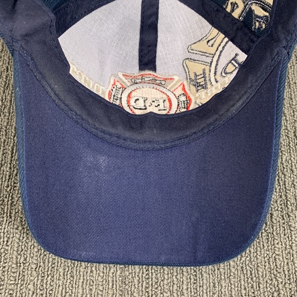 FD Fire Department Baseball Hat Unisex OSFA Navy Blue Embroidered Strapback Cap - Picture 10 of 13